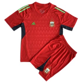 Argentina Brankářské Venkovní Mistrovství Světa 2022 - Dětské Fotbalové Dresy (S/S)